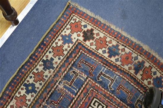 A Caucasian rug and another rug 200 x113cm, 203 x 116cm